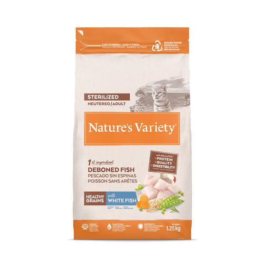 Nature'S Variety Krmivo pre mačky, s bielou rybou, prírodné, 1,25 kg