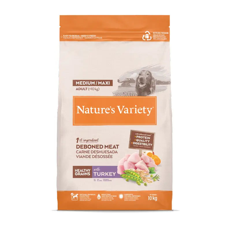Nature'S Variety Krmivo pre psov, stredná veľkosť, s morkou, prírodné, 10 kg