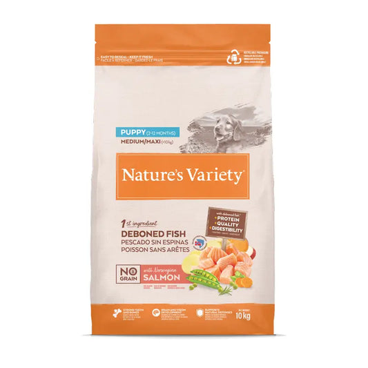 Nature'S Variety Krmivo pre psov, stredná veľkosť, s atlantickým lososom, prírodné, 10 kg