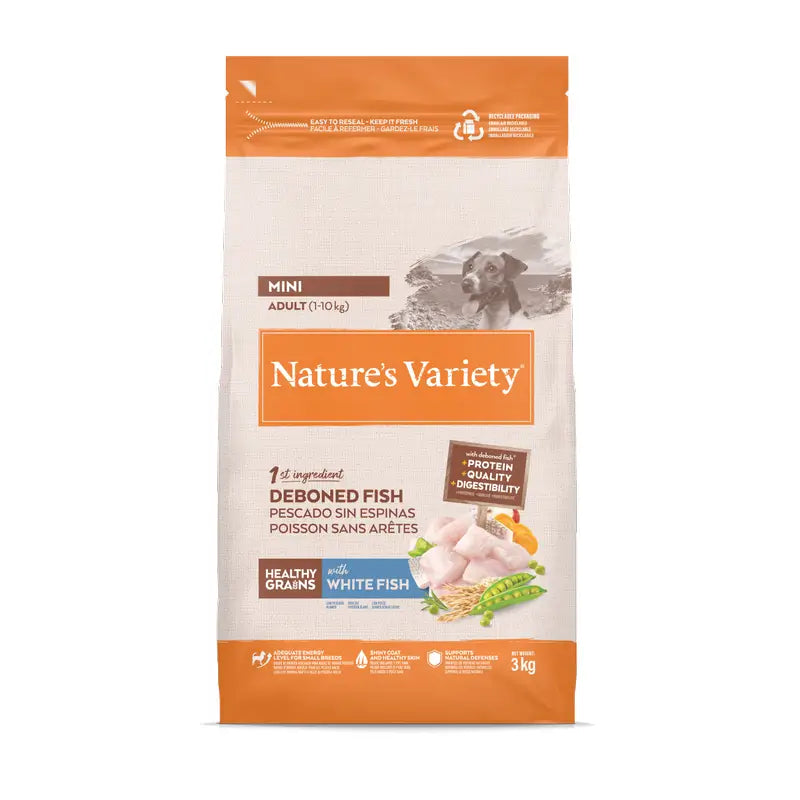 Nature'S Variety Krmivo pre psov, Mini, s bielou rybou, prírodné, 3 kg