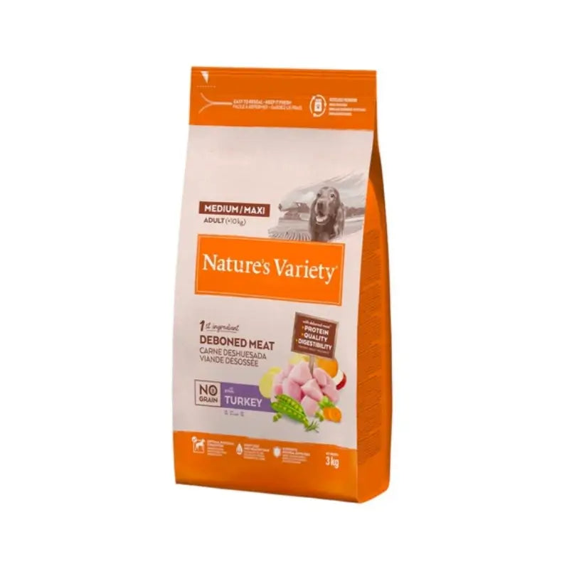 Nature's Variety Pre psov strednej veľkosti s morčacím mäsom, bez obilnín, 12 kg