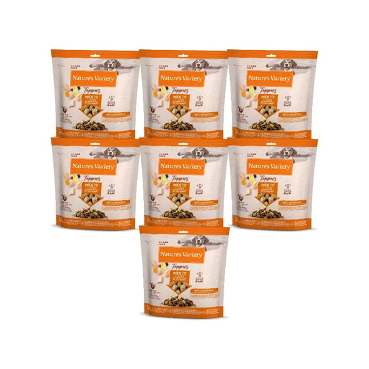 Nature'S Variety Toppers – lyofilizované krmivo pre dospelých psov, s kuracím mäsom, prírodné, 7 x 120 g