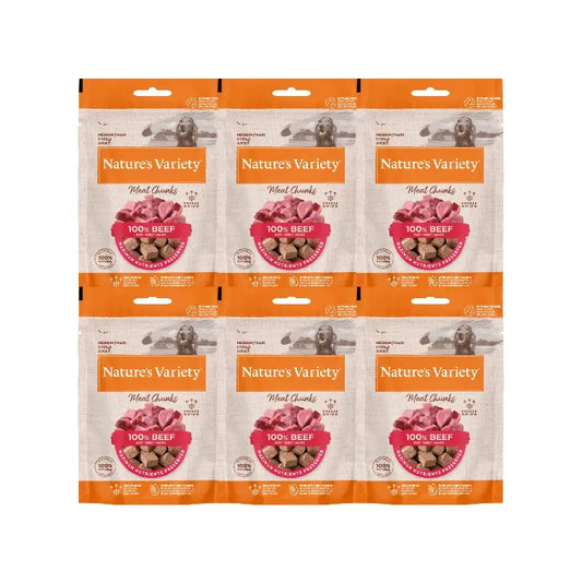 Nature'S Variety Toppers – lyofilizované pamlsky pre psov, s hovädzím mäsom, prírodné, 6 x 50 g