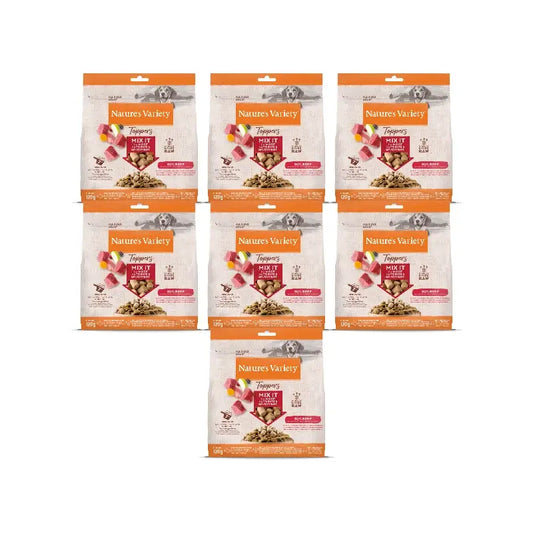 Nature'S Variety Liofilizované pamlsky pre psov, s hovädzím mäsom, prírodné, 7 x 120 g