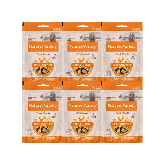 Nature'S Variety Toppers – lyofilizované pochúťky pre psov, s kuracím mäsom, prírodné, 6 x 50 g