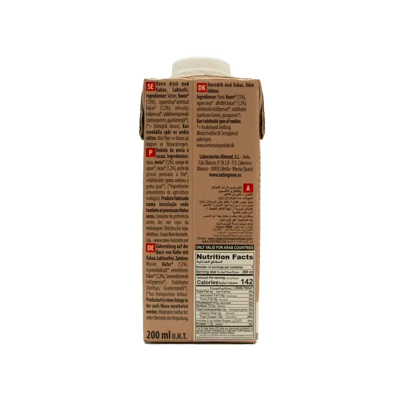 Naturgreen Ovesný nápoj s čokoládou, 200 ml