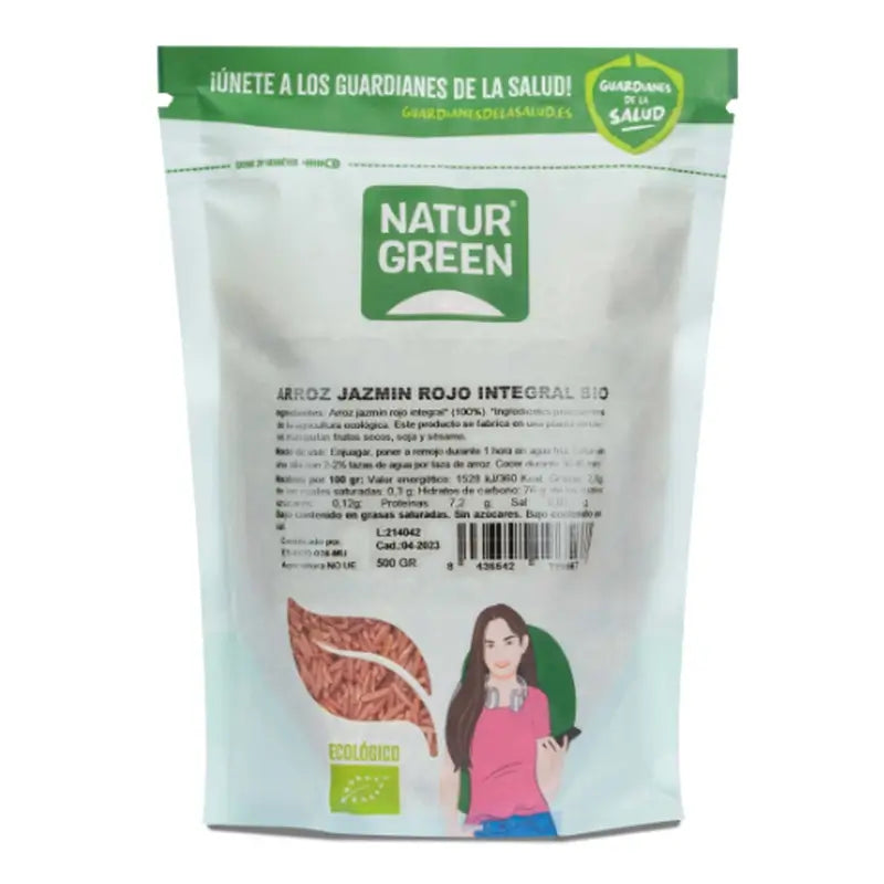 Naturgreen Červená celozrnná bio jazmínová ryža, 500 g