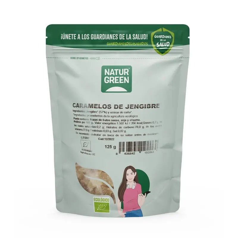 Naturgreen Zázvorové cukríky, 125 g