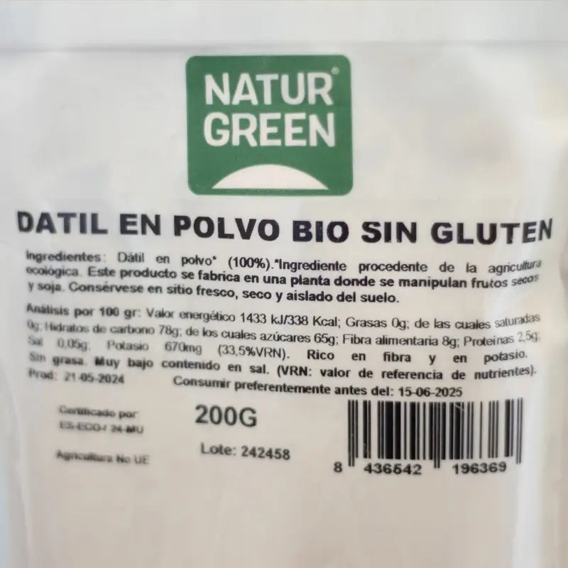Naturgreen Bio datľová múka, 200 g