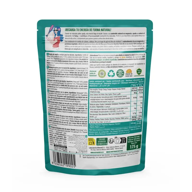 Naturgreen – ekologické semená pre tvoje svaly, 175 gramov