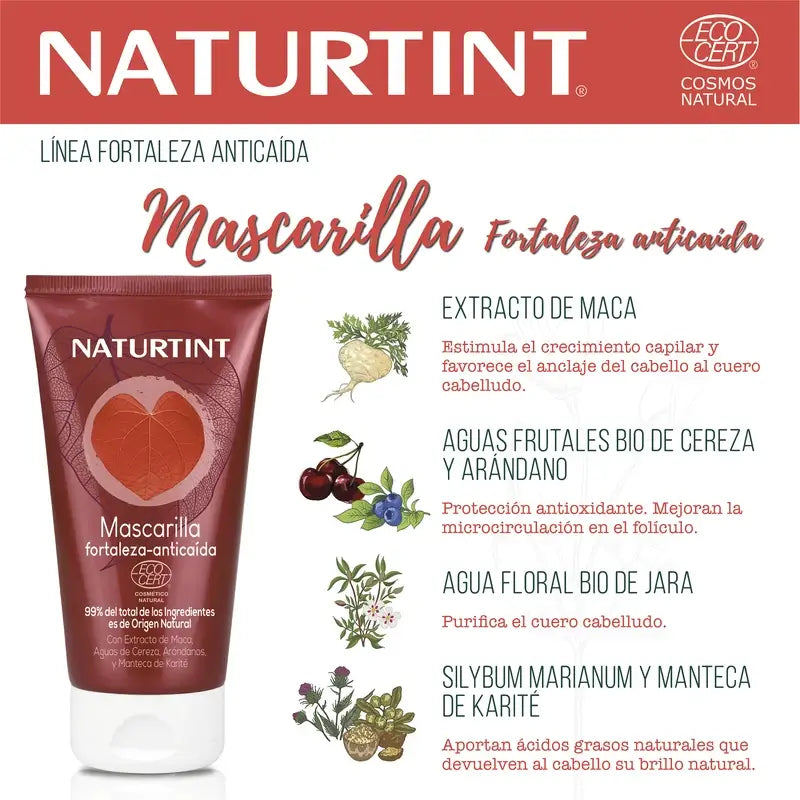 Naturtint Maska na posilnenie vlasov proti vypadávaniu, prírodná, 150 ml