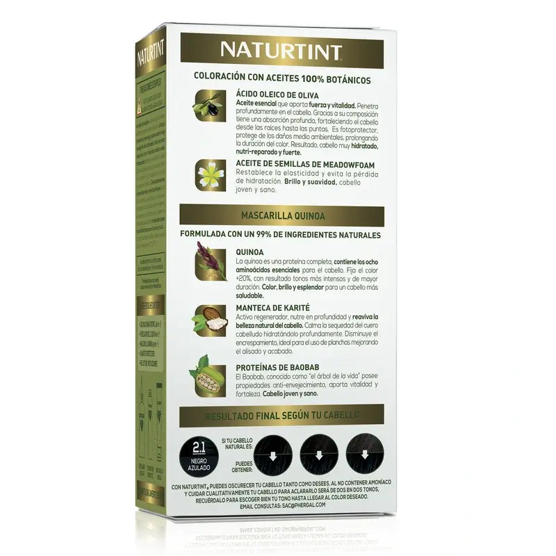 Naturtint Trvalá farba na vlasy bez amoniaku 2.1 – modročierna