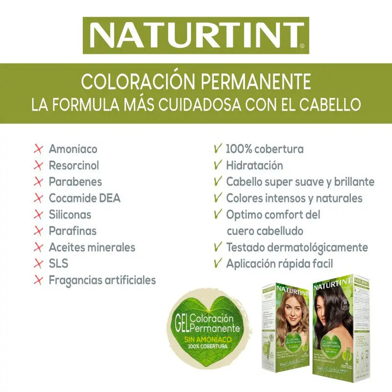 Naturtint Trvalá farba na vlasy bez amoniaku 4.35 – Intenzívna cappuccino hnedá