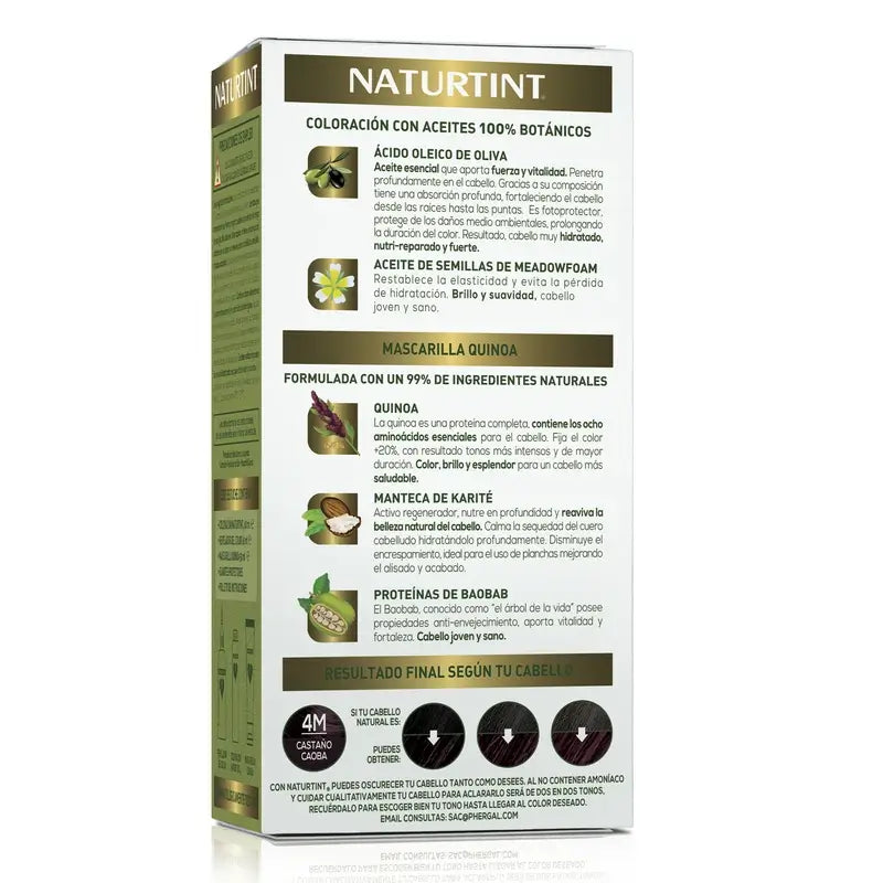 Naturtint Trvalá farba na vlasy bez amoniaku 4M – mahagónová hnedá