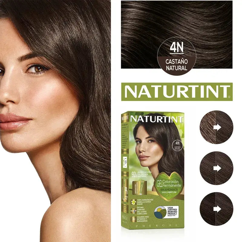 Naturtint Trvalá farba na vlasy bez amoniaku 4N – prírodná hnedá