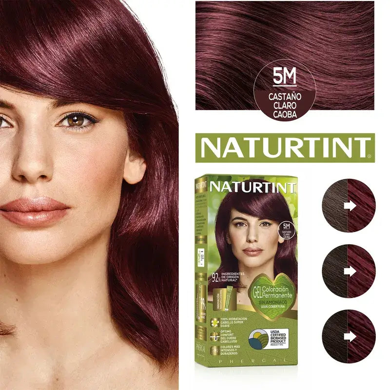 Naturtint Trvalá farba na vlasy bez amoniaku 5M – Svetlohnedá mahagónová