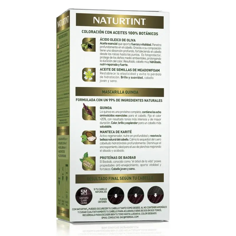 Naturtint Trvalá farba na vlasy bez amoniaku 5M – Svetlohnedá mahagónová