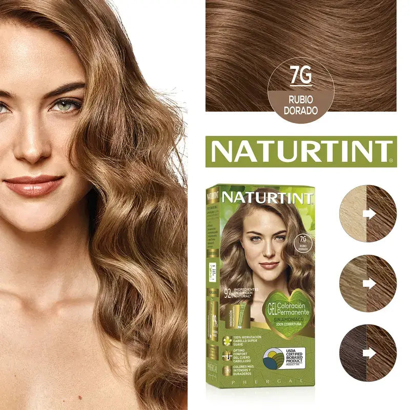 Naturtint Trvalá farba na vlasy bez amoniaku 7G – Zlatá blond