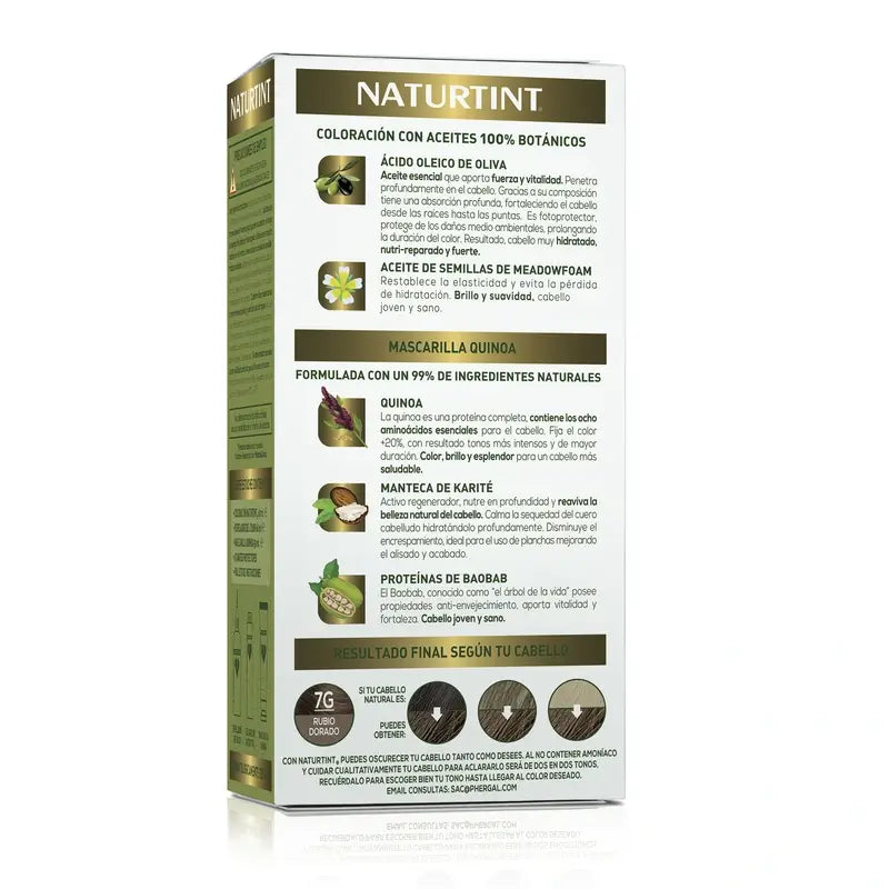 Naturtint Trvalá farba na vlasy bez amoniaku 7G – Zlatá blond
