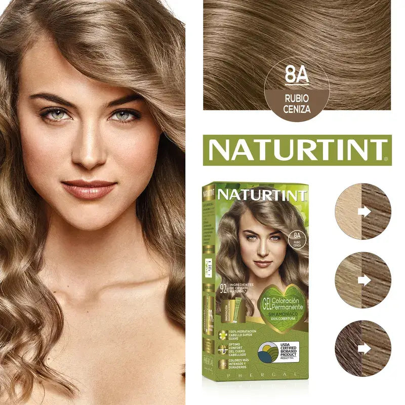 Naturtint Trvalá farba na vlasy bez amoniaku 8A – popelavá blond