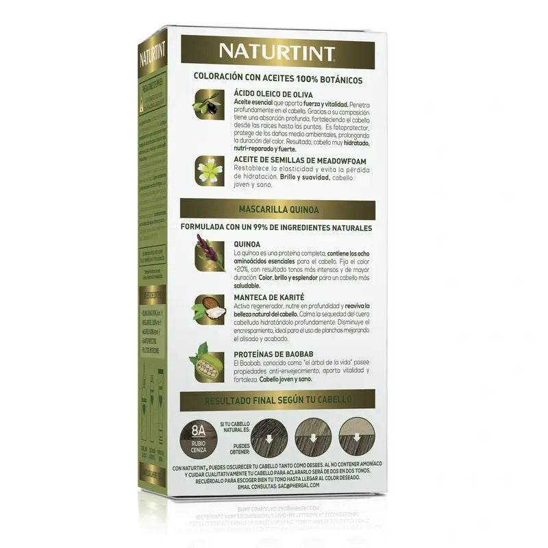 Naturtint Trvalá farba na vlasy bez amoniaku 8A – popelavá blond