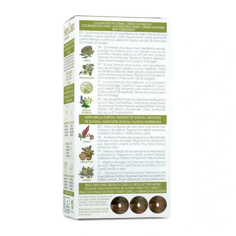Naturtint Henna Cream – prírodná semipermanentná farba na vlasy bez amoniaku, odtieň 7.3 – zlatistá blond