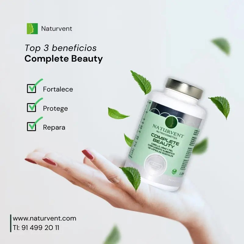 Naturvent – prípravok na posilnenie vlasov, pokožky a nechtov. Complete Beauty, 120 kapsúl