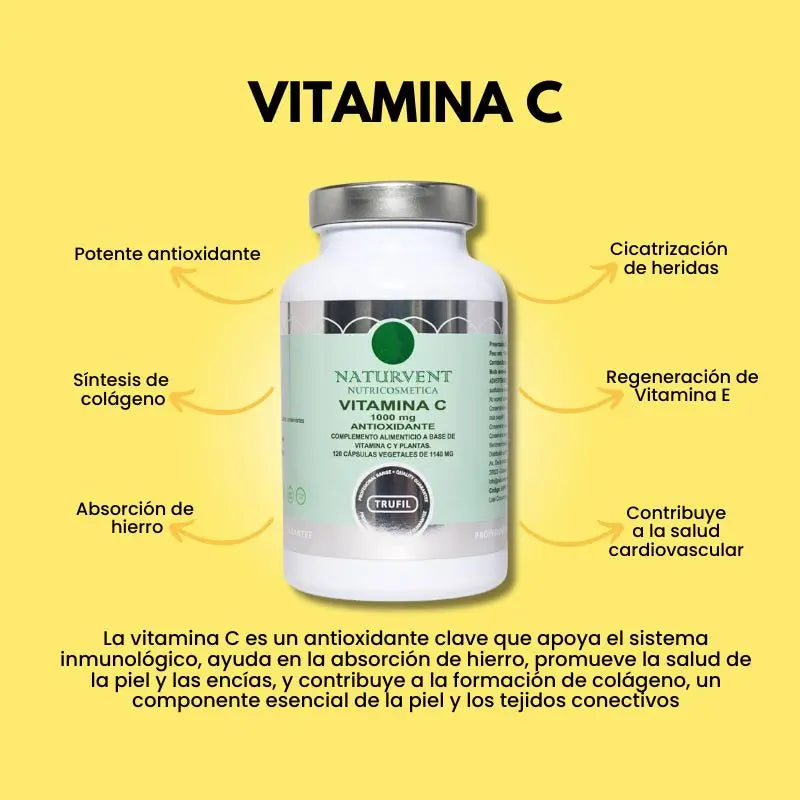 Naturvent Vitamíny Vitamín C, 120 kapsúl