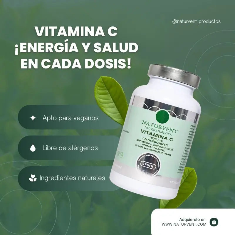 Naturvent Vitamíny Vitamín C, 120 kapsúl