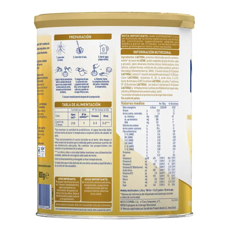 Nestlé Nan Supreme Pro 3 Rastové mlieko, 2 x 800 g