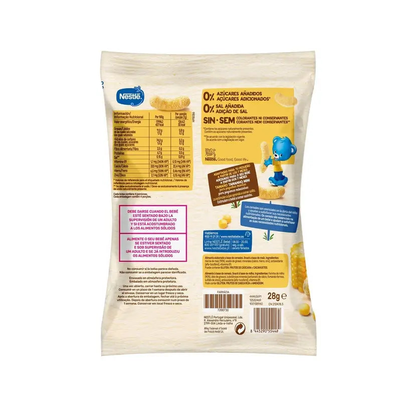 Nestlé Healthy Snacking Happy Puffs Prírodná kukurica, 28 g