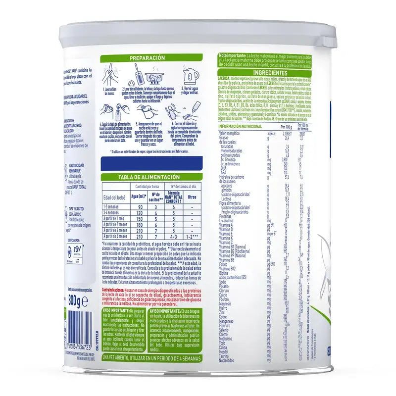 Nestlé Nan Total Confort 1 Detské mlieko, 800 g