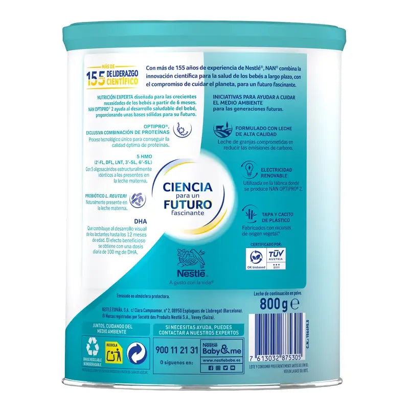 Nestlé Nan Optipro 2 – pokračovacie mlieko, 800 g