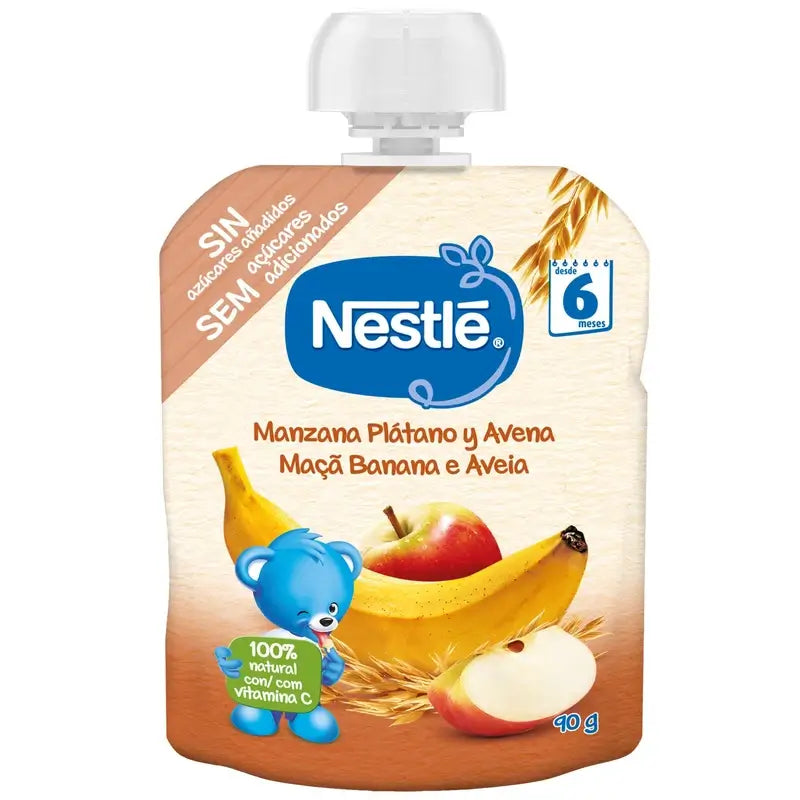 Nestlé vrecúško s jablkom, banánom a ovsenými vločkami, 90 g