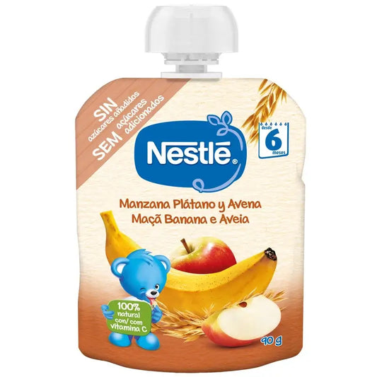 Nestlé vrecúško s jablkom, banánom a ovsenými vločkami, 90 g