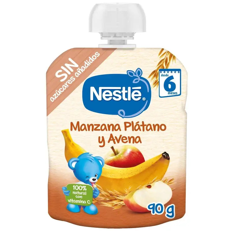 Nestlé vrecúško s jablkom, banánom a ovsenými vločkami, 90 g