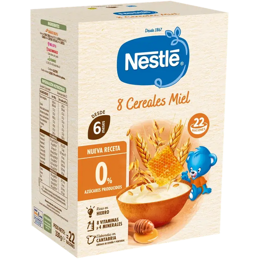 Nestlé Detská kaša z 8 druhov obilnín s medom, 330 g