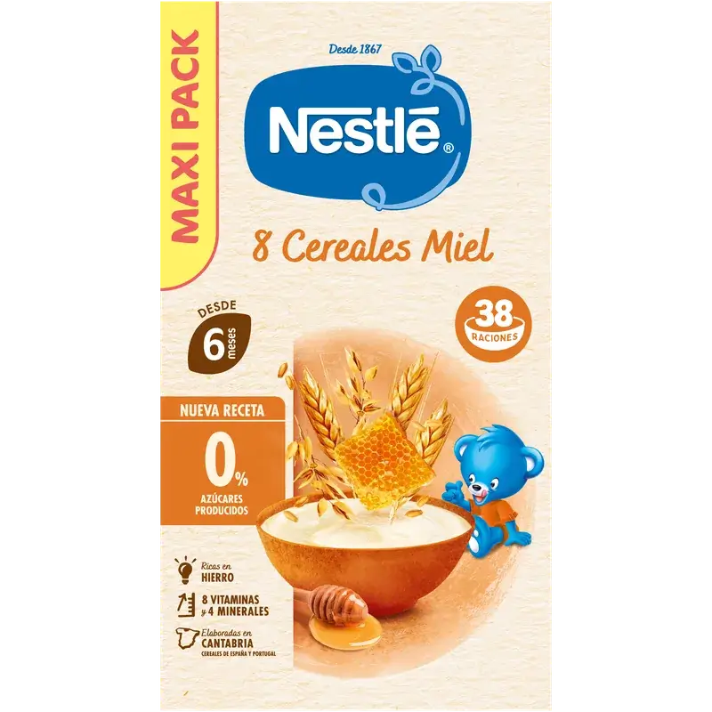 Nestlé detská kaša s 8 druhmi obilnín a medom, 570 g