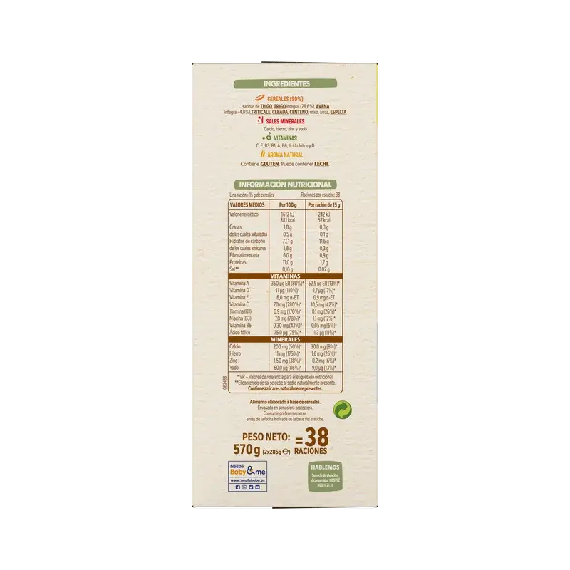 Nestlé Kaša z 8 druhov obilnín 0 %, 570 g
