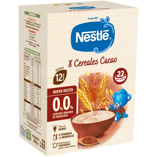 Nestlé detská kaša s 8 druhmi obilnín, 0 % kakaa, 330 g