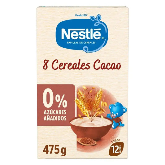 Nestlé detská kaša z 8 druhov obilnín s kakaom, 475 g