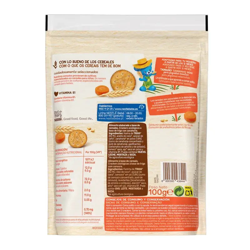 Nestlé PequeCrackers s mrkvou, 100 g