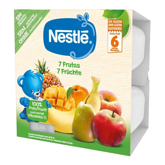 Nestlé ovocné pyré v kelímku, 7 druhov ovocia, 4 x 100 g