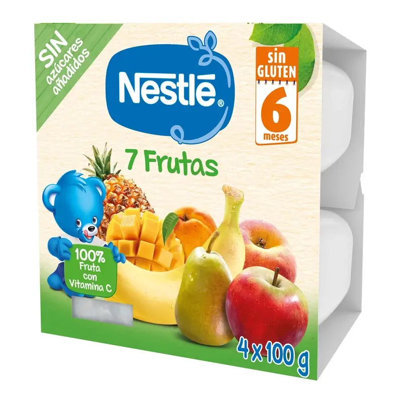 Nestlé ovocné pyré v kelímku, 7 druhov ovocia, 4 x 100 g