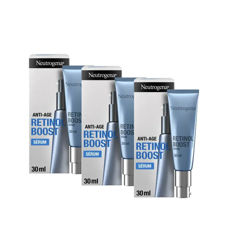 Neutrogena Retinol Boost – sérum proti vráskam na tvár, balenie 3 x 15 ml