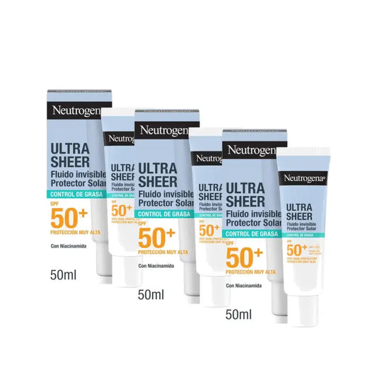 Neutrogena Ultra Sheer Invisible Oil Control Fluid SPF 50+, balenie 3 x 50 ml