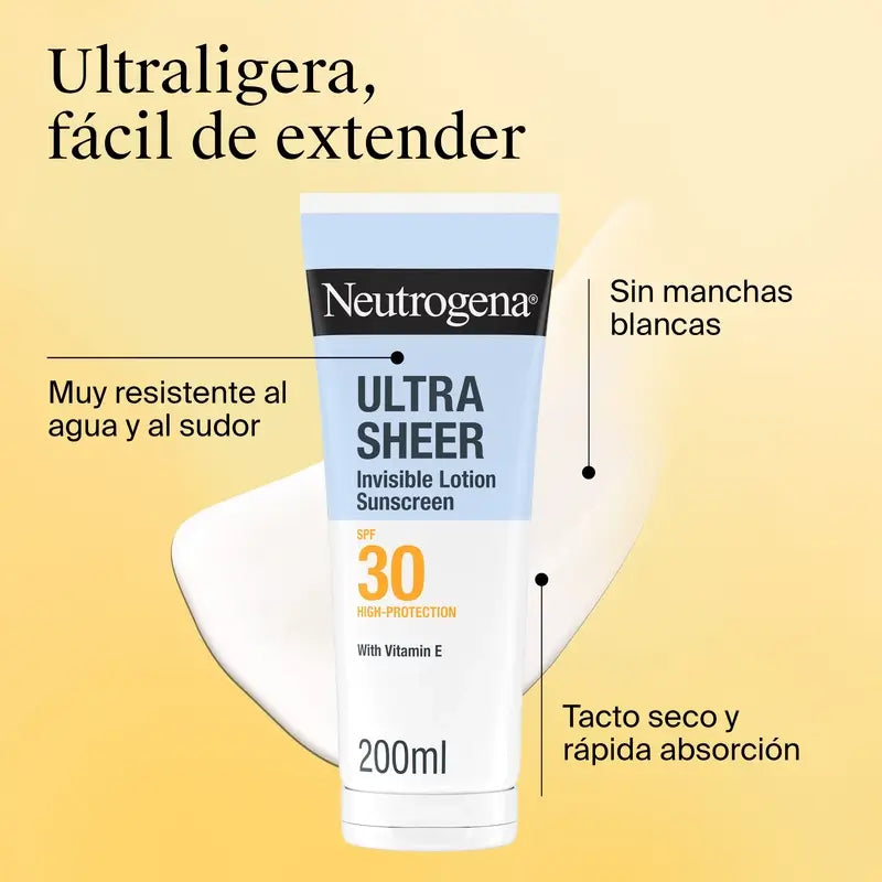 Neutrogena Ultra Sheer Neviditeľný hydratačný krém SPF 30, 200 ml