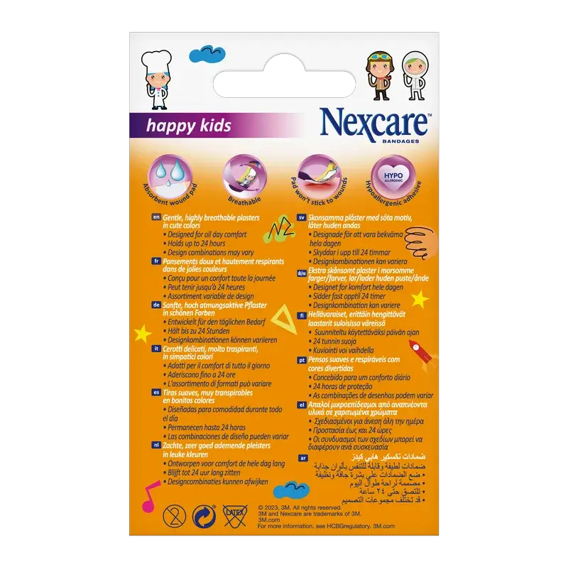Nexcare Kids  Ochranné náplasti pre deti – motív povolania – zmiešaný sortiment, 20 kusov
