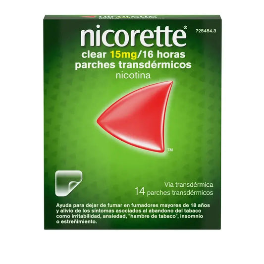 Nicorette Clear 15 mg/16 hodín, 14 transdermálnych náplastí