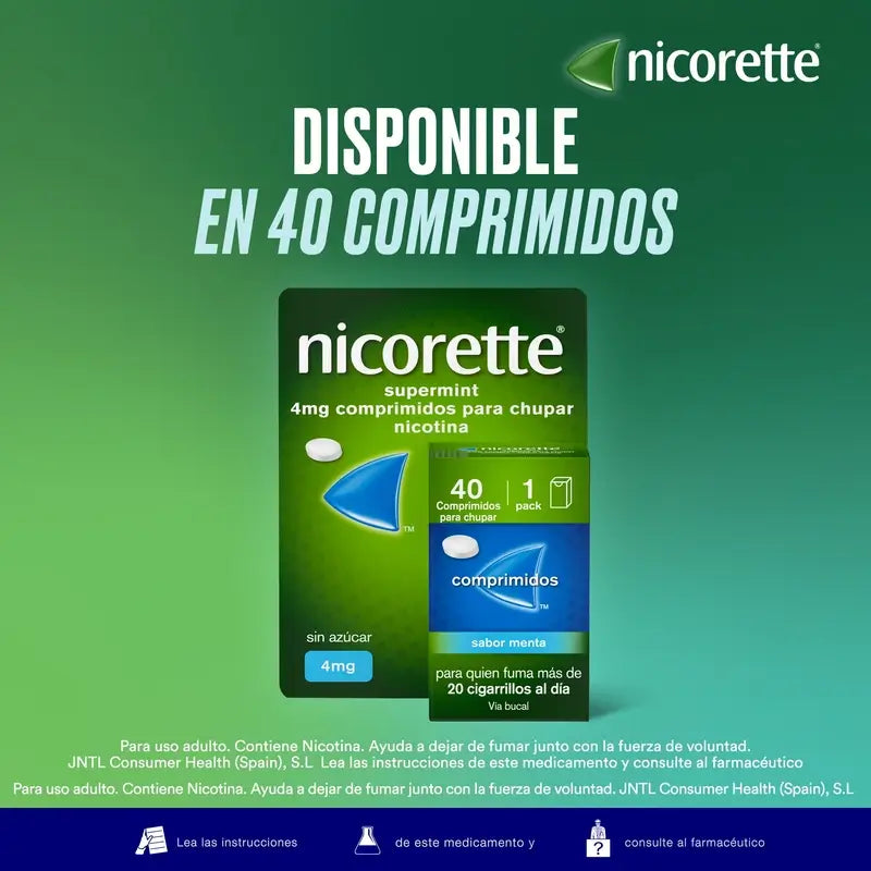 Nicorette® Supermint 4 mg, 40 tabliet